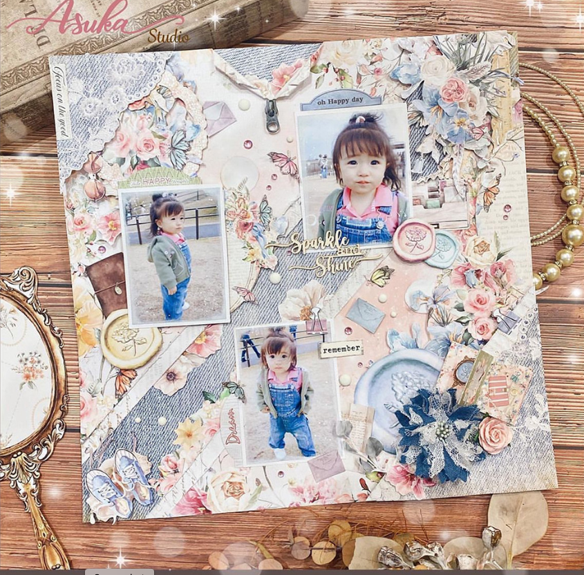 12 x 12 Denim Daydream Collection paper pack - Image 9